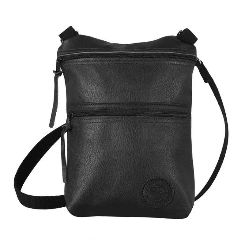 Leather Traverse Crossbody in Pebbled Black