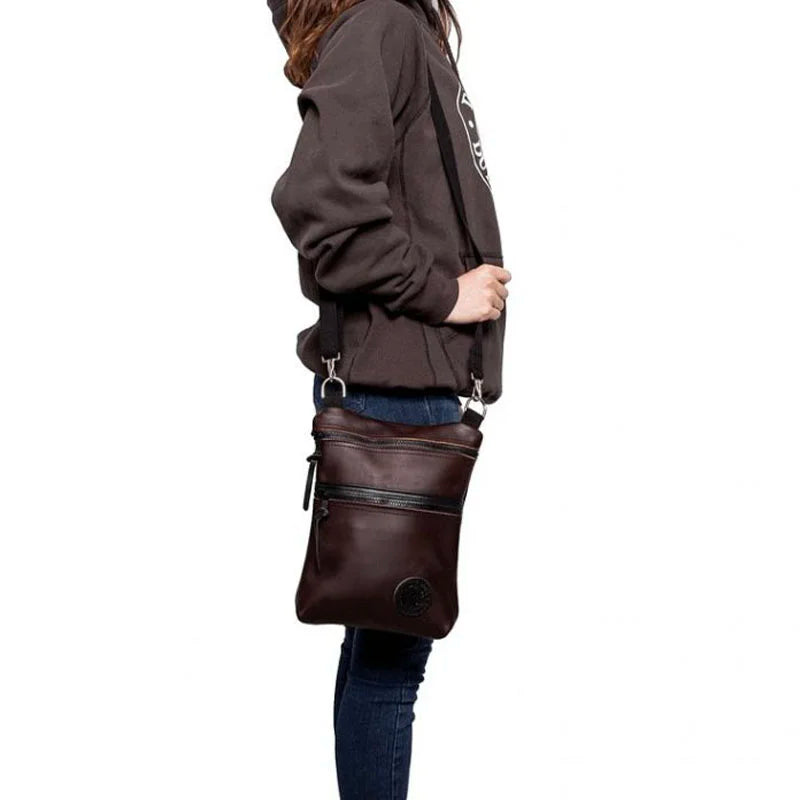 Leather Traverse Crossbody Side Model