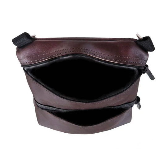 Leather Traverse Crossbody Front Pockets
