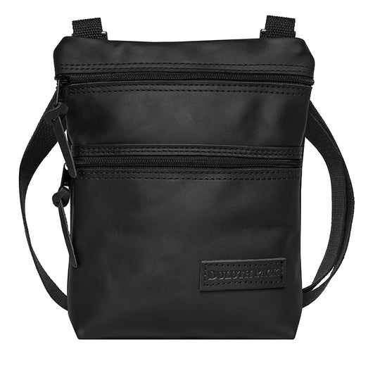 Superior Series Leather Traverse Crossbody Bag with Worded Logo
