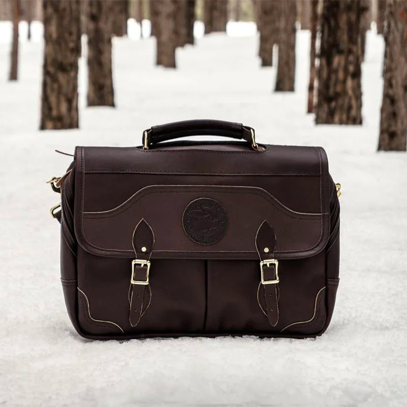 Leather Entrepreneur Briefcase in Snow