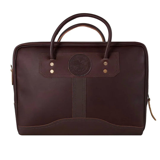 Leather Computer Briefcase in Smooth Brown