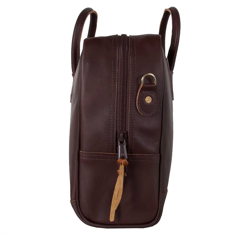 Leather Computer Briefcase Side