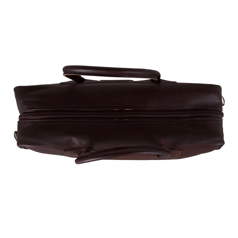 Leather Computer Briefcase Top