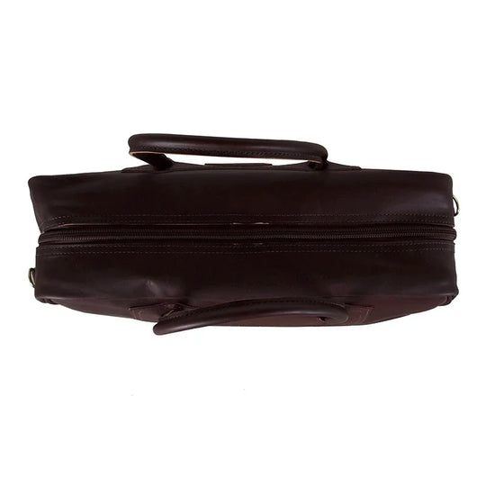 Leather Computer Briefcase Top