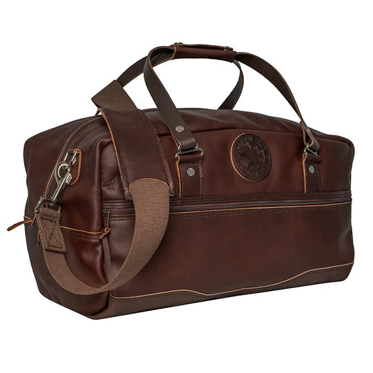 Leather Weekender Duffel Side with Strap