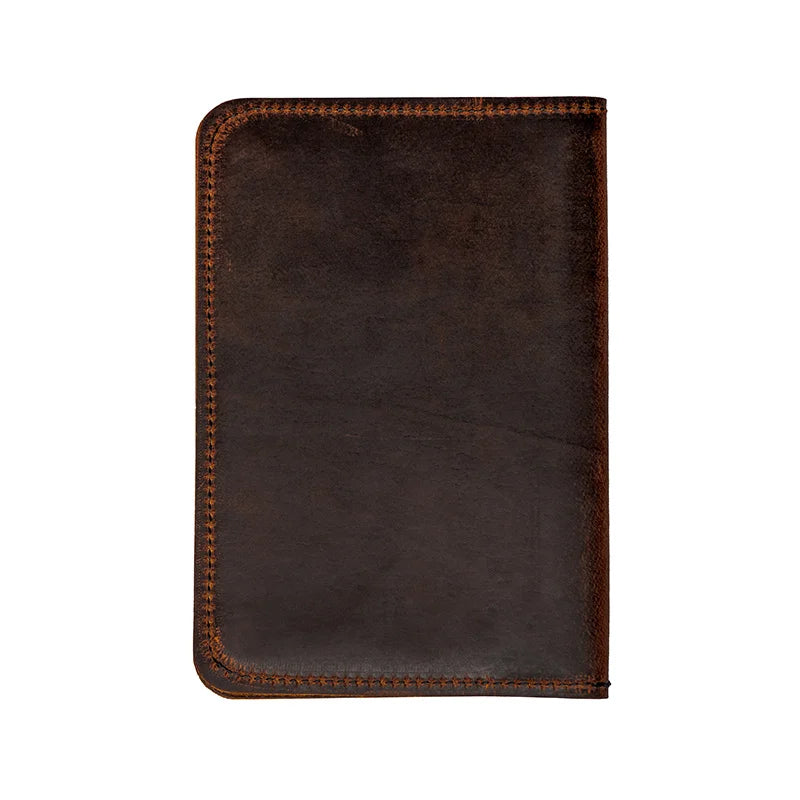 Heritage Leather Field Journal back with a white background