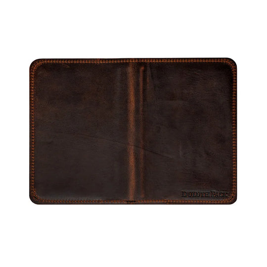 Heritage Leather Field Journal spine with a white background