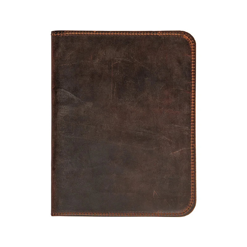 Large Heritage Leather Field Journal front with a white background