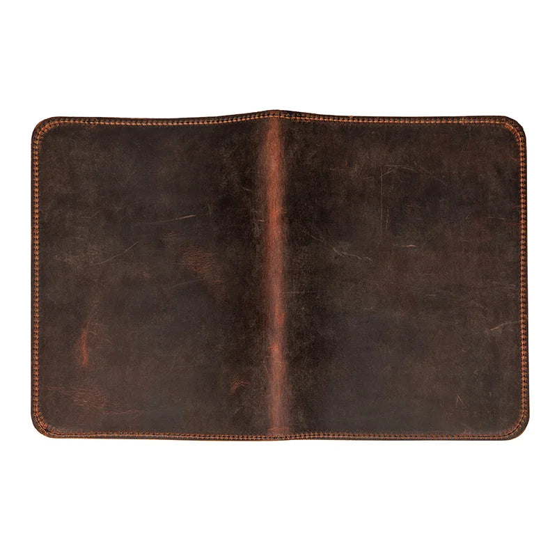 Large Heritage Leather Field Journal front with a white background