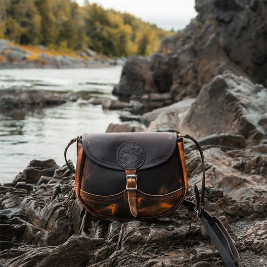 Heritage Leather Medium Shell Purse Lifestyle