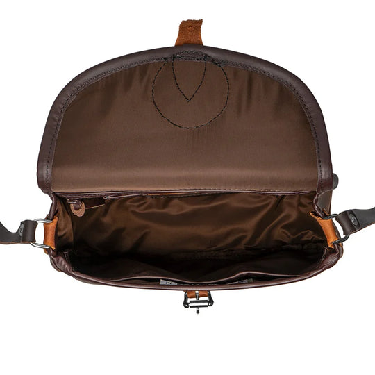 Heritage Leather Medium Shell Purse Interior