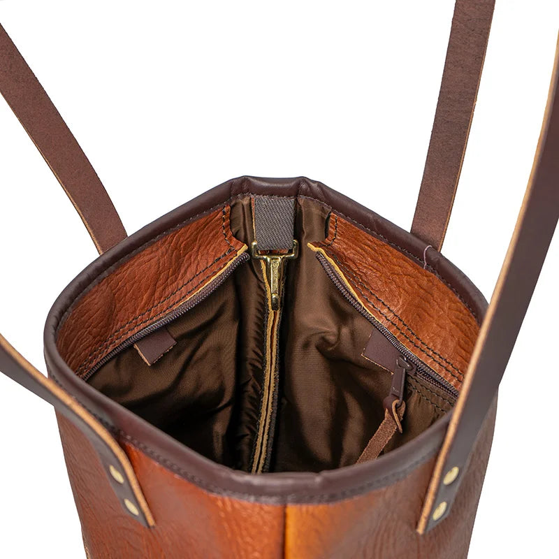 Bison Leather Lakewalk Tote Inside Clip