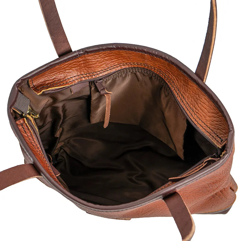 Bison Leather Lakewalk Tote Inside