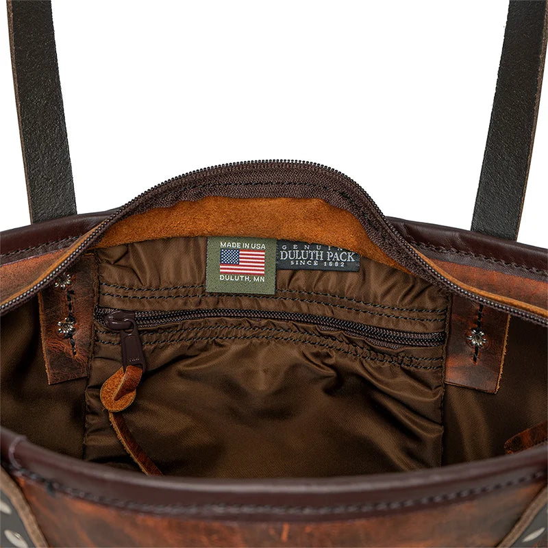 Heritage Leather Lakewalk Tote Inside