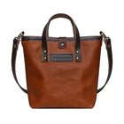 Bison Leather Honeyberry Tote in Brown Trim