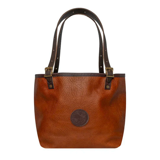 Bison Leather Market Tote in Brown Trim