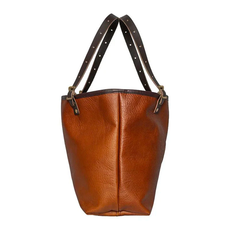 Bison Leather Market Tote Side
