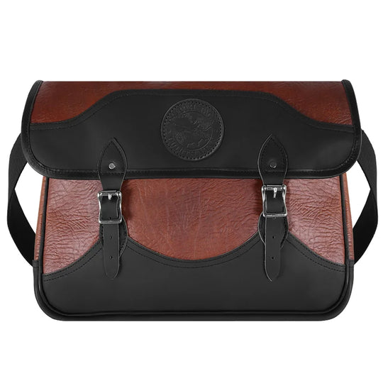 Bison Leather Book Bag in Black Trim