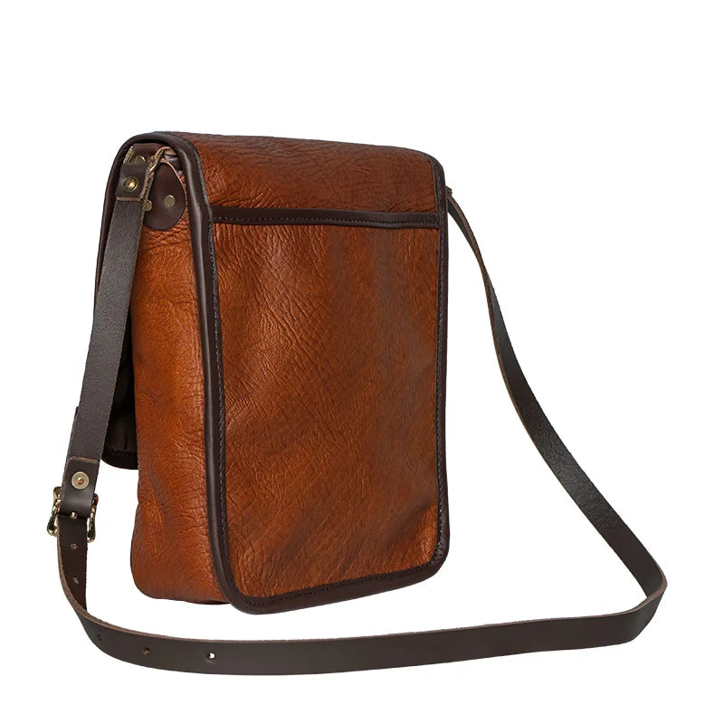 Bison Leather Haversack Back Angle