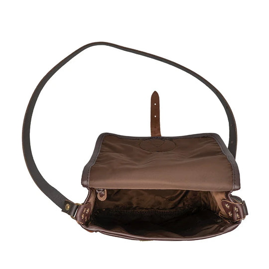 Bison Leather Haversack Open