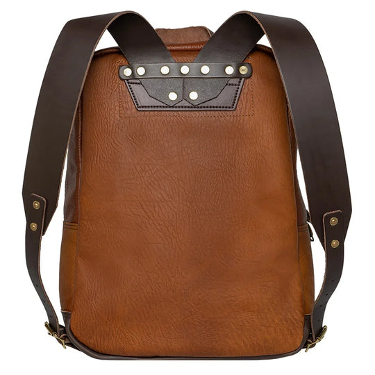 Bison Leather Large Standard Backpack Back Straps