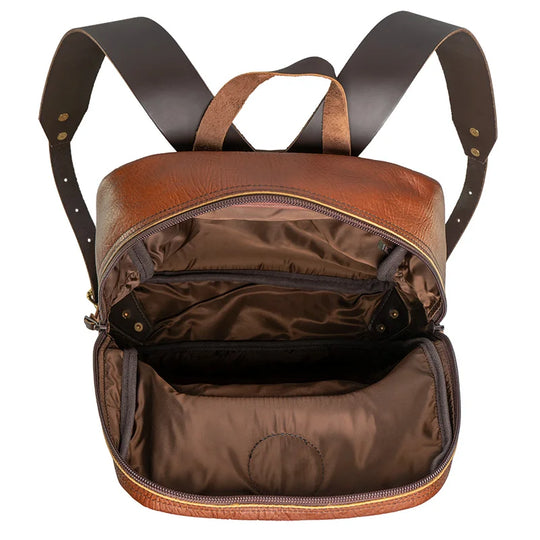 Bison Leather Large Standard Backpack Open Top