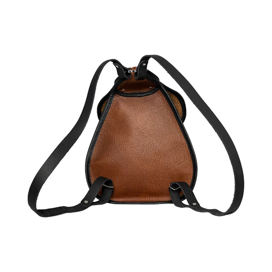 Bison Leather Lady Slipper Back Straps Black Trim