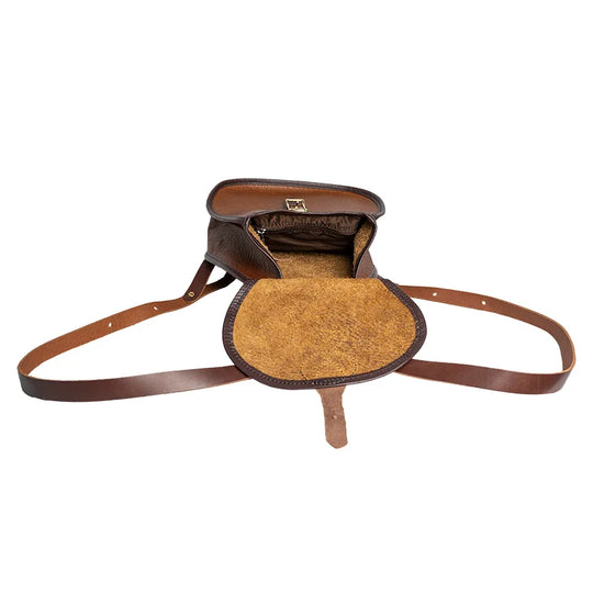 Bison Leather Lady Slipper Open Flap