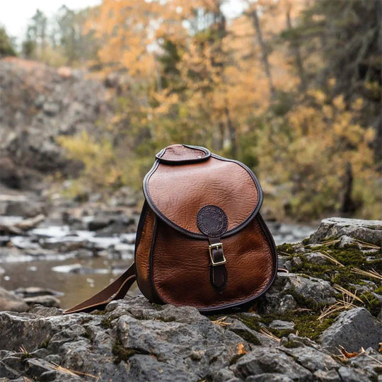 Bison Leather Lady Slipper on Rocks