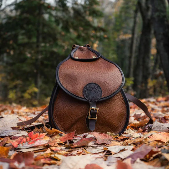 Bison Leather Lady Slipper in Fall Leaves