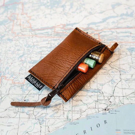 Bison Leather Gear Stash Open