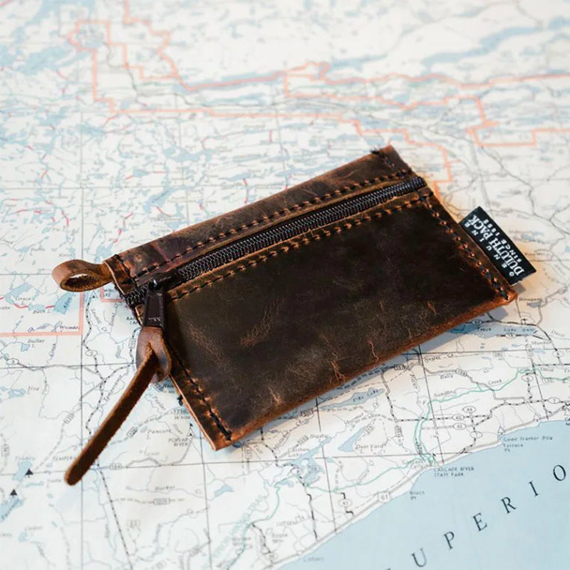 Heritage Leather Gear Stash on Map Table