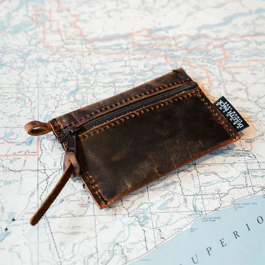 Heritage Leather Gear Stash on Map Table