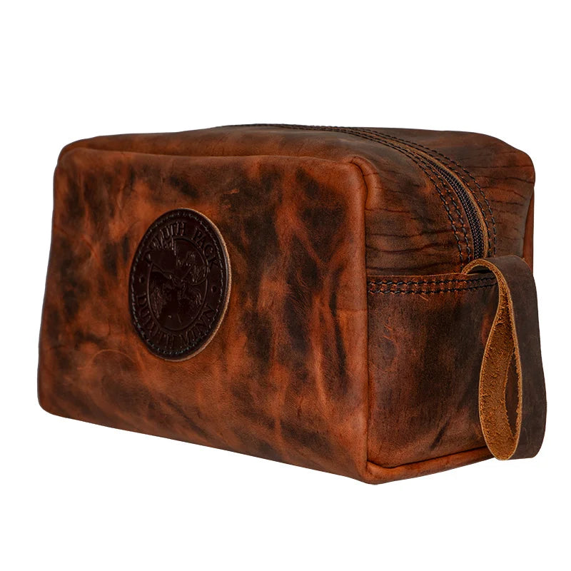 Heritage Leather Kit Bag Side Angle