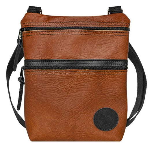 Bison Leather Traverse Crossbody Bag front with a white background