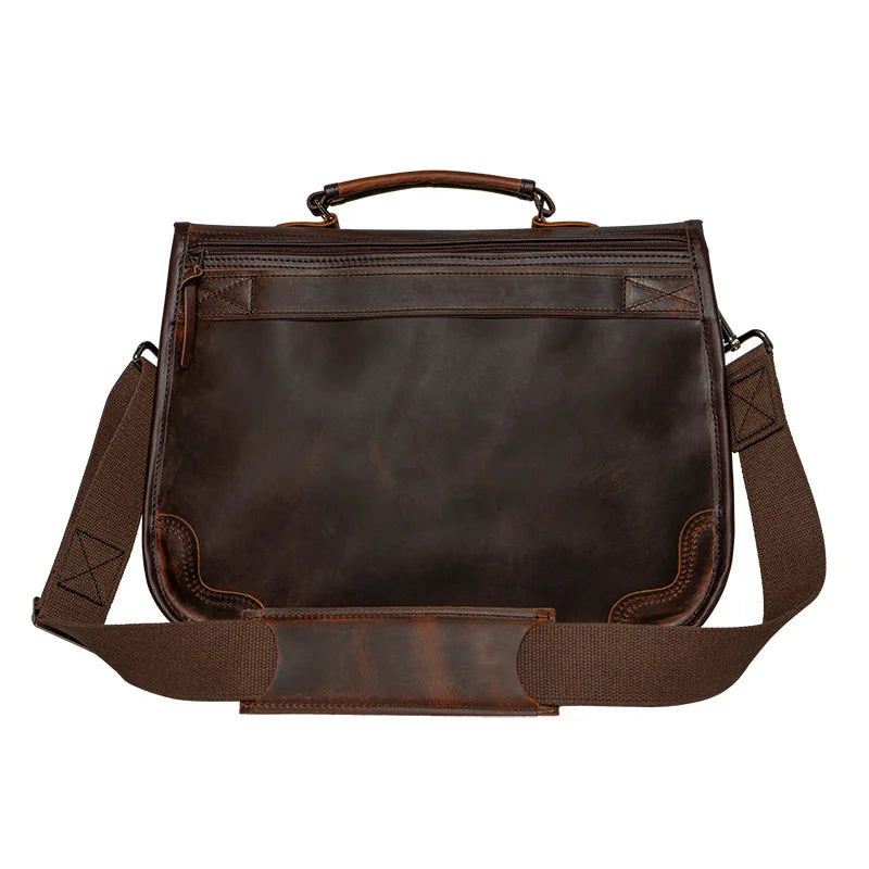Heritage Leather Executive Briefcase back