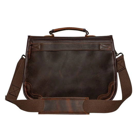 Heritage Leather Executive Briefcase back