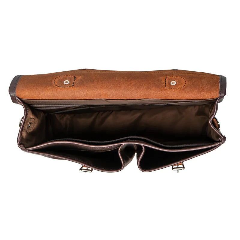 Heritage Leather Executive Briefcase open interior