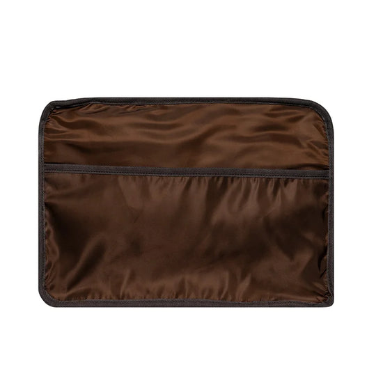 Duluth Pack Bison Leather Entrepreneur Briefcase on the inside view with white background