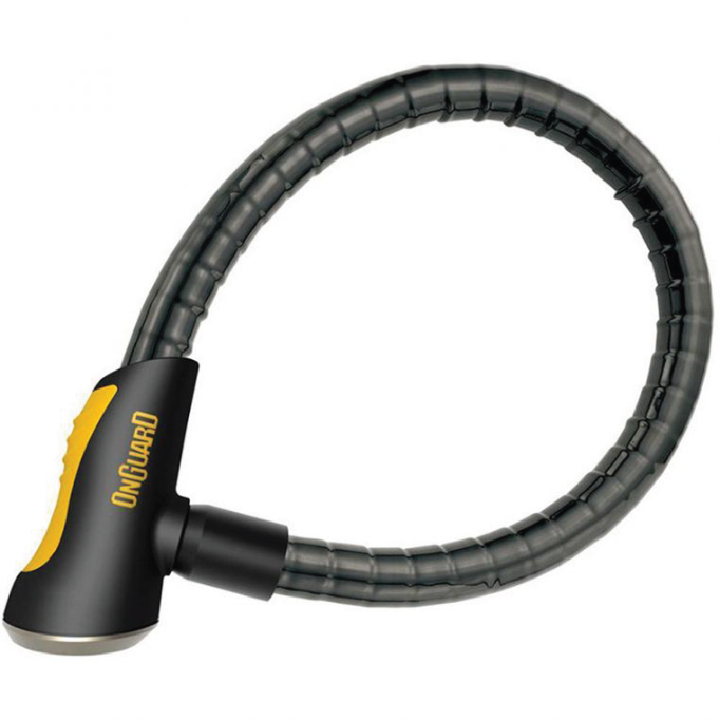 OnGuarD Rottweiler Armored Cable Key Lock on a white background