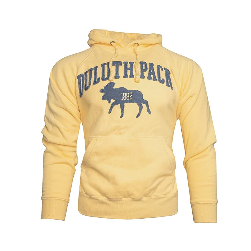 Moose Hoodie Raw Edge Yellow