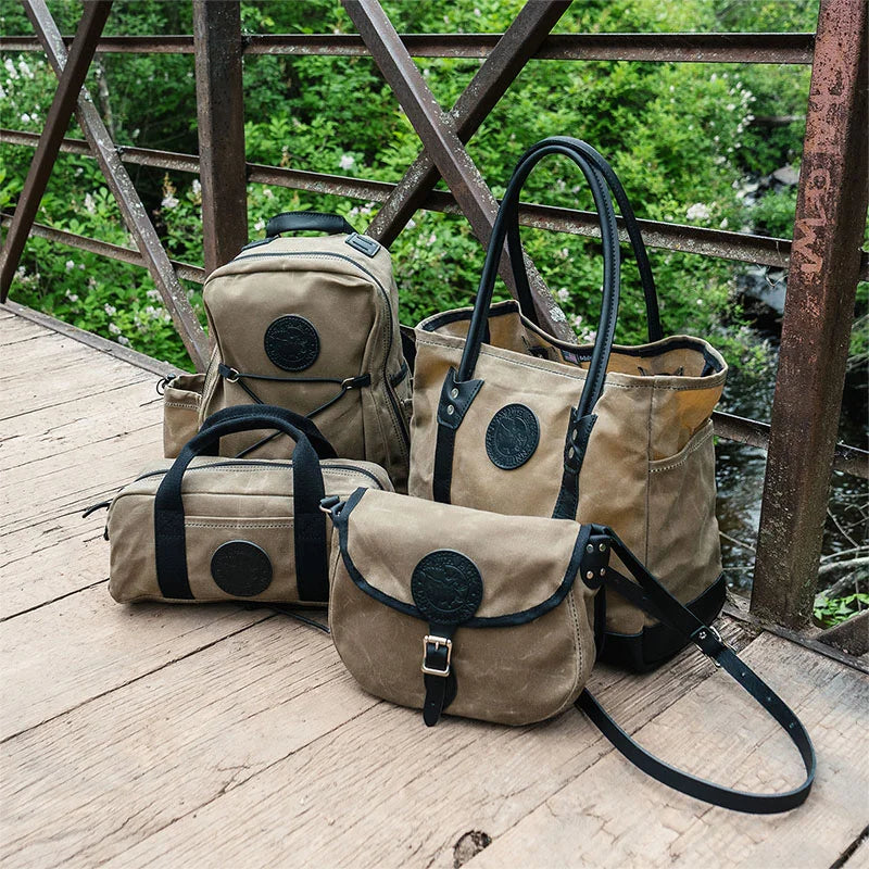 Lake Ontario Medium Shell Purse Black Trim and Wax Khaki Group Shot