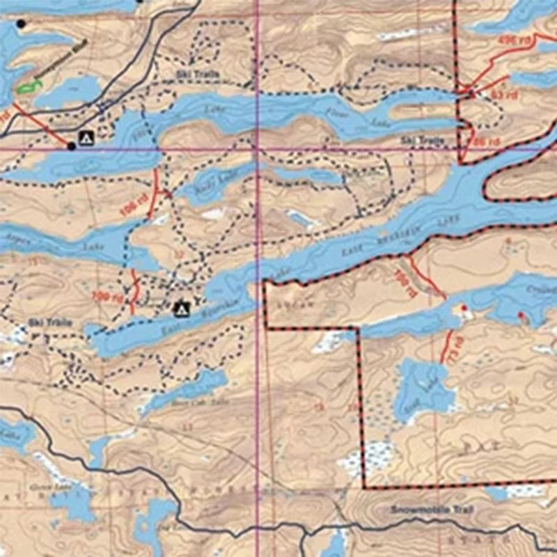2 - East Bearskin, Clearwater and Alder Lakes by Mackenzie Maps for the Boundary Waters Canoe Area. 