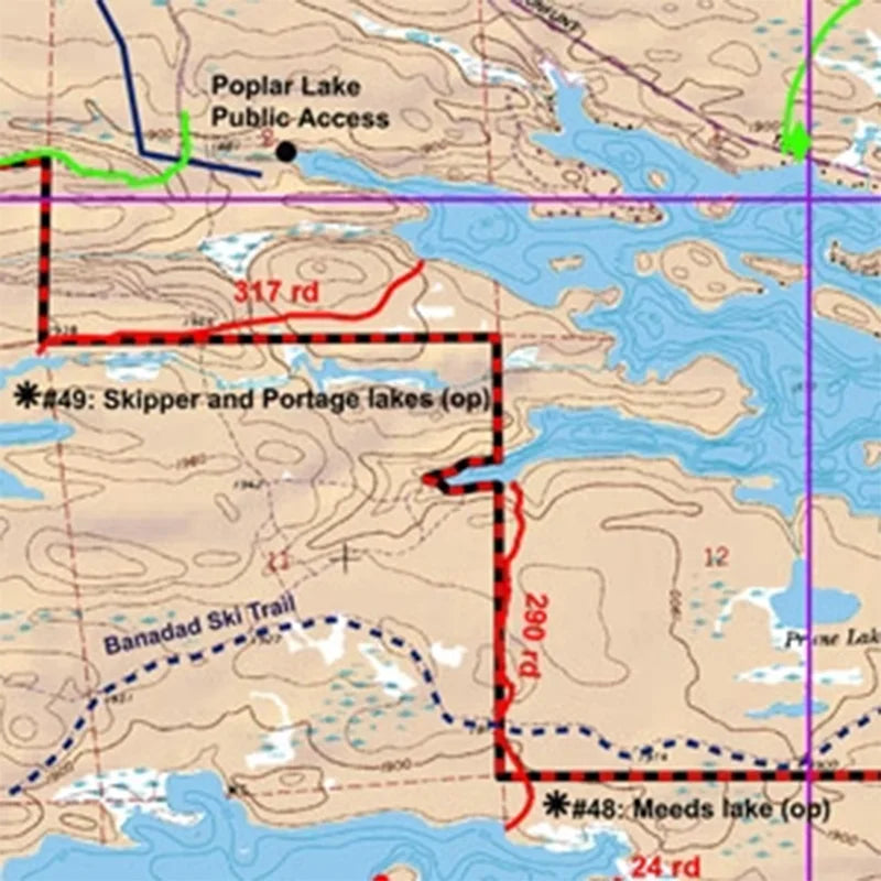 4 - Gunflint, Loon and North Lakes by Mackenzie Maps for Boundary Waters Canoe Area