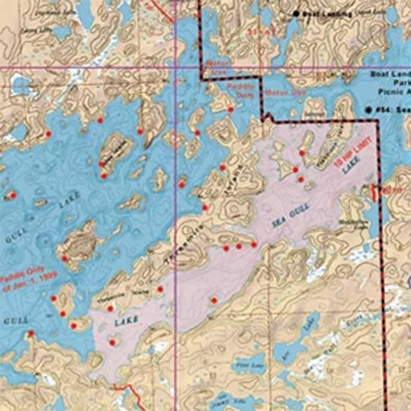 6 - Saganaga and Seagull Lakes by Mackenzie Maps for the Boundary Waters Canoe Area