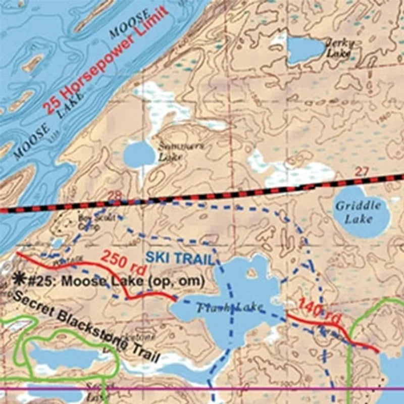 9 - Moose, Basswood and Snowbank Lakes by Mackenzie Maps for the Boundary Waters Canoe Area