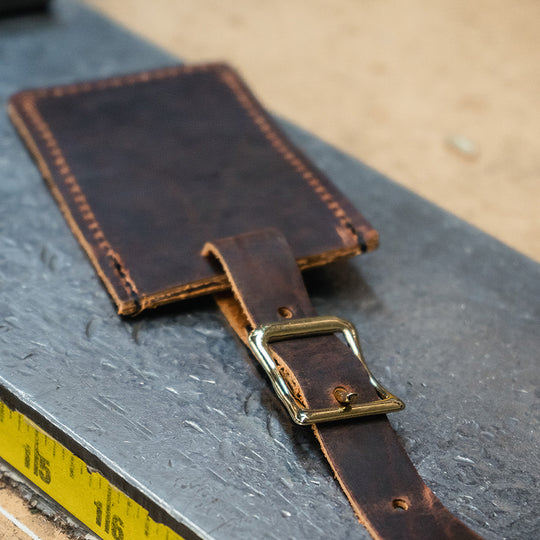 Duluth Pack Heritage Leather Luggage Tag in Bison for Luggage