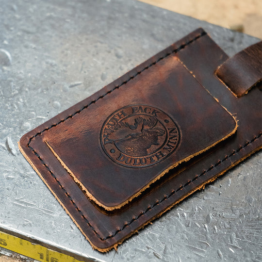 Duluth Pack Heritage Leather Luggage Tag in Bison for Luggage