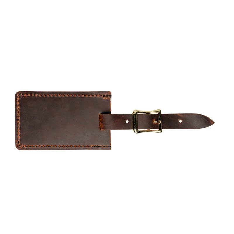 Duluth Pack Heritage Leather Luggage Tag in Bison for Luggage